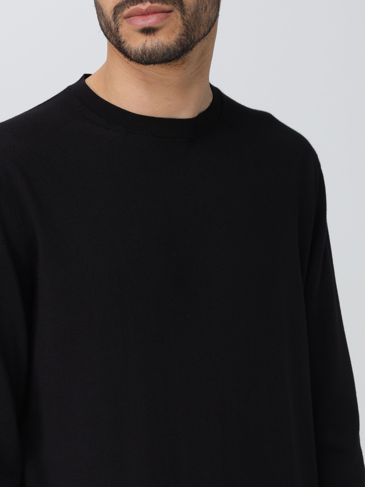 Zegna Men's Cashmere And Silk Sweater In Black