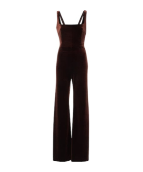 Galvan Vesper Velvet Jumpsuit In Black