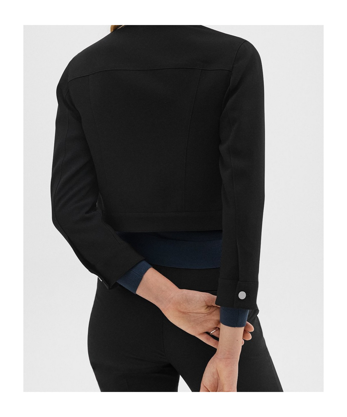 Theory Shrunken Trucker Jacket In Black