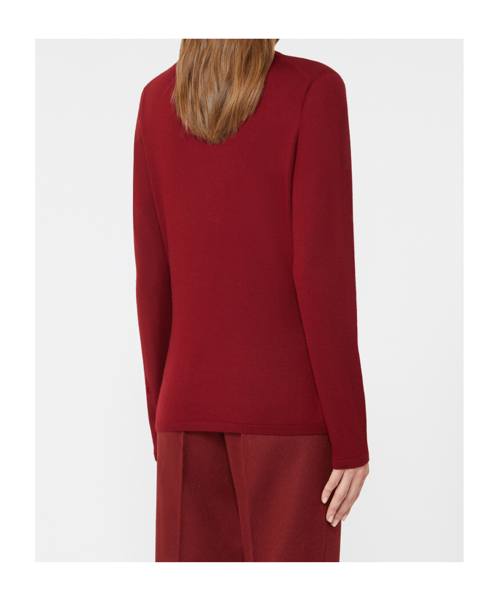 Max Mara Lightweight Cashmere Yarn Jumper In Red