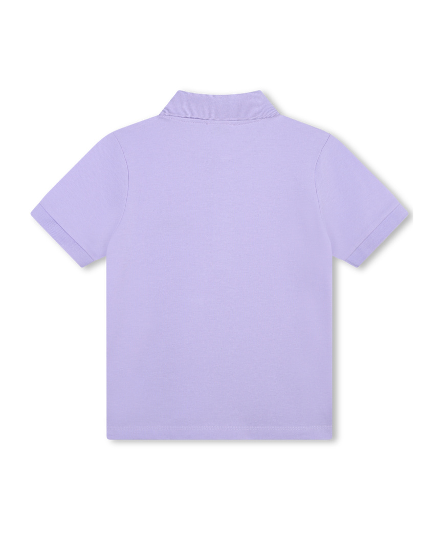 Kenzo Logo Polo Shirt In Purple