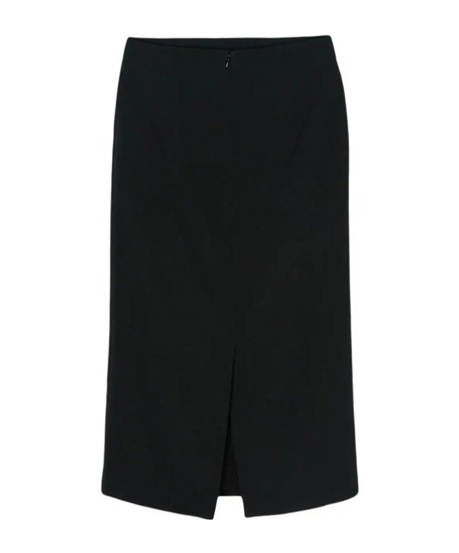 Gabriela Hearst Manuela Crepe Midi Skirt In Black