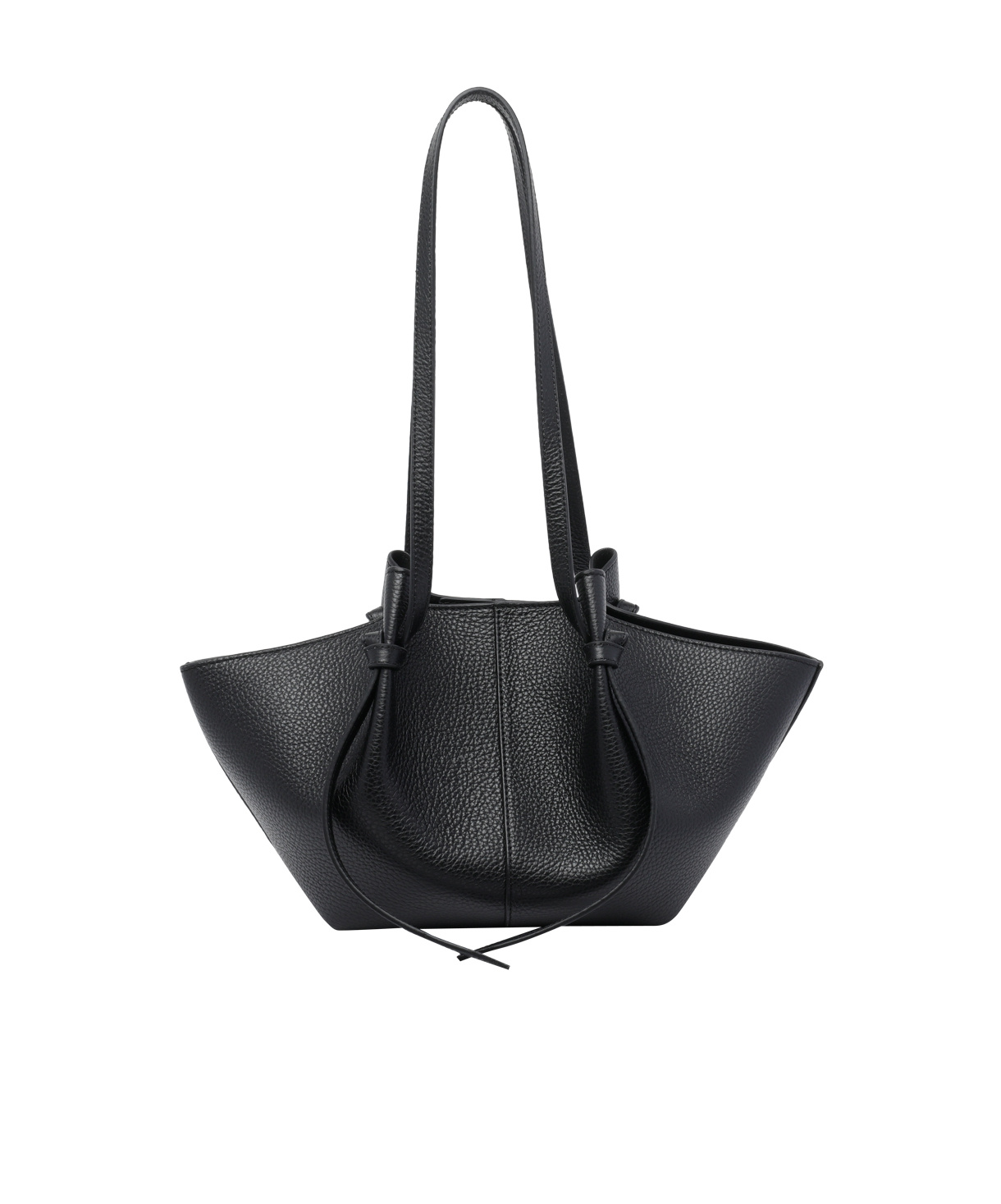 Yuzefi Large Mochi Pebble-grain Shoulder Bag In Black