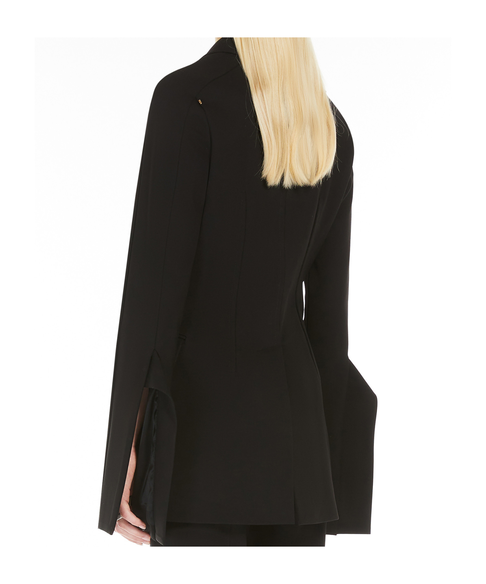 Sportmax Long-sleeved Suit Coat In Black