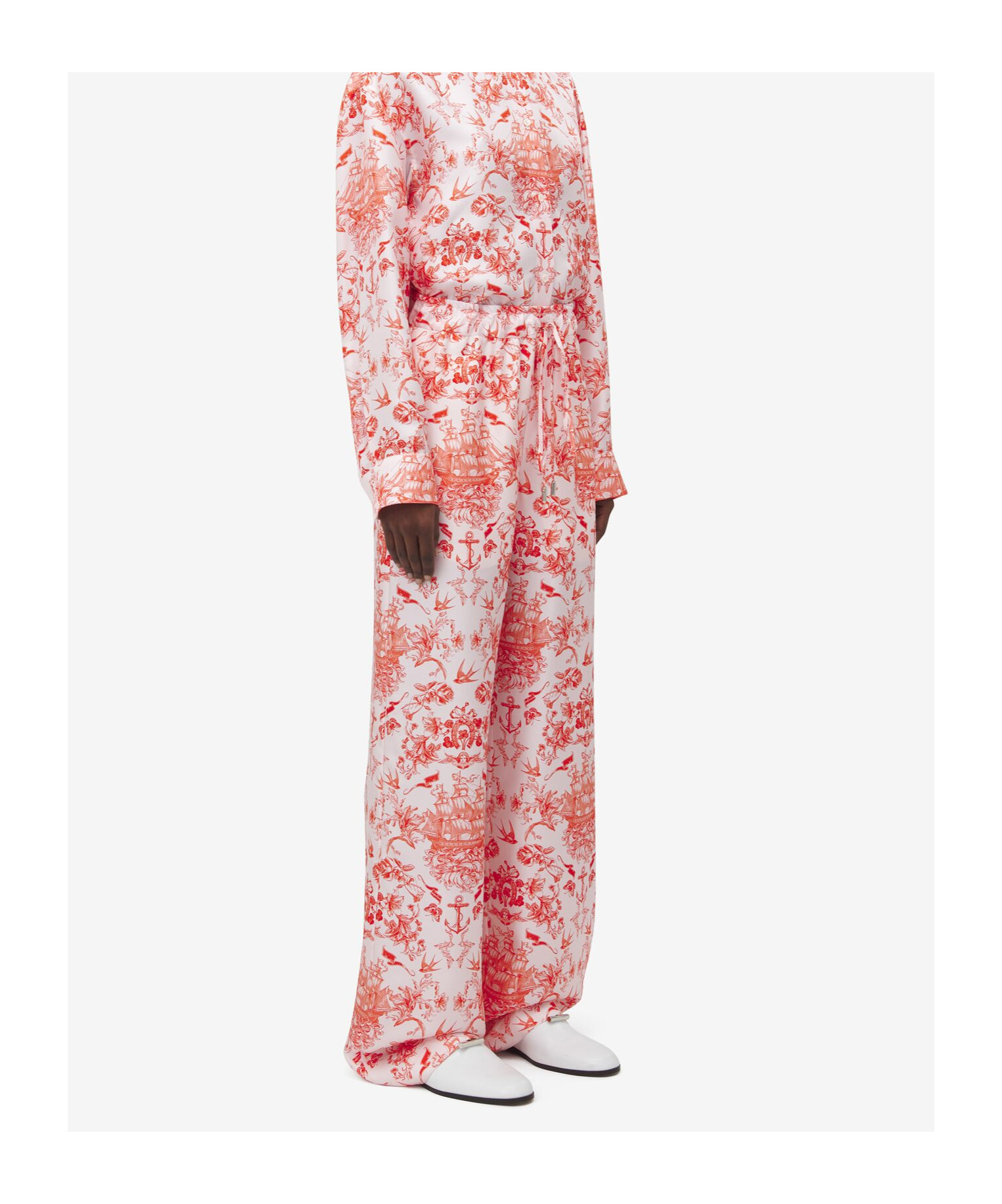 Alexander Mcqueen Sailor Tattoo Pyjama Trousers In White