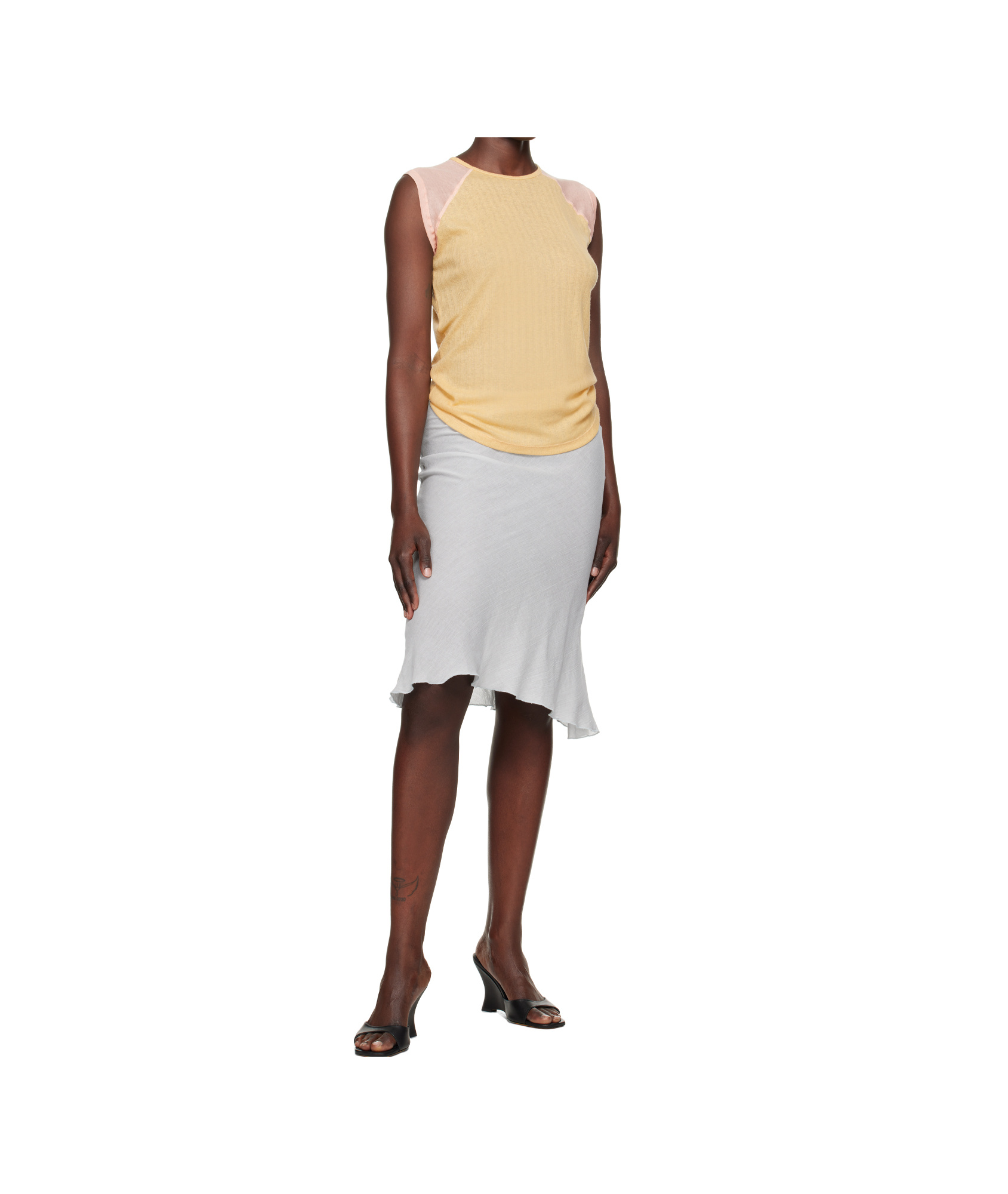 Baserange Sleeveless Vest In Yellow