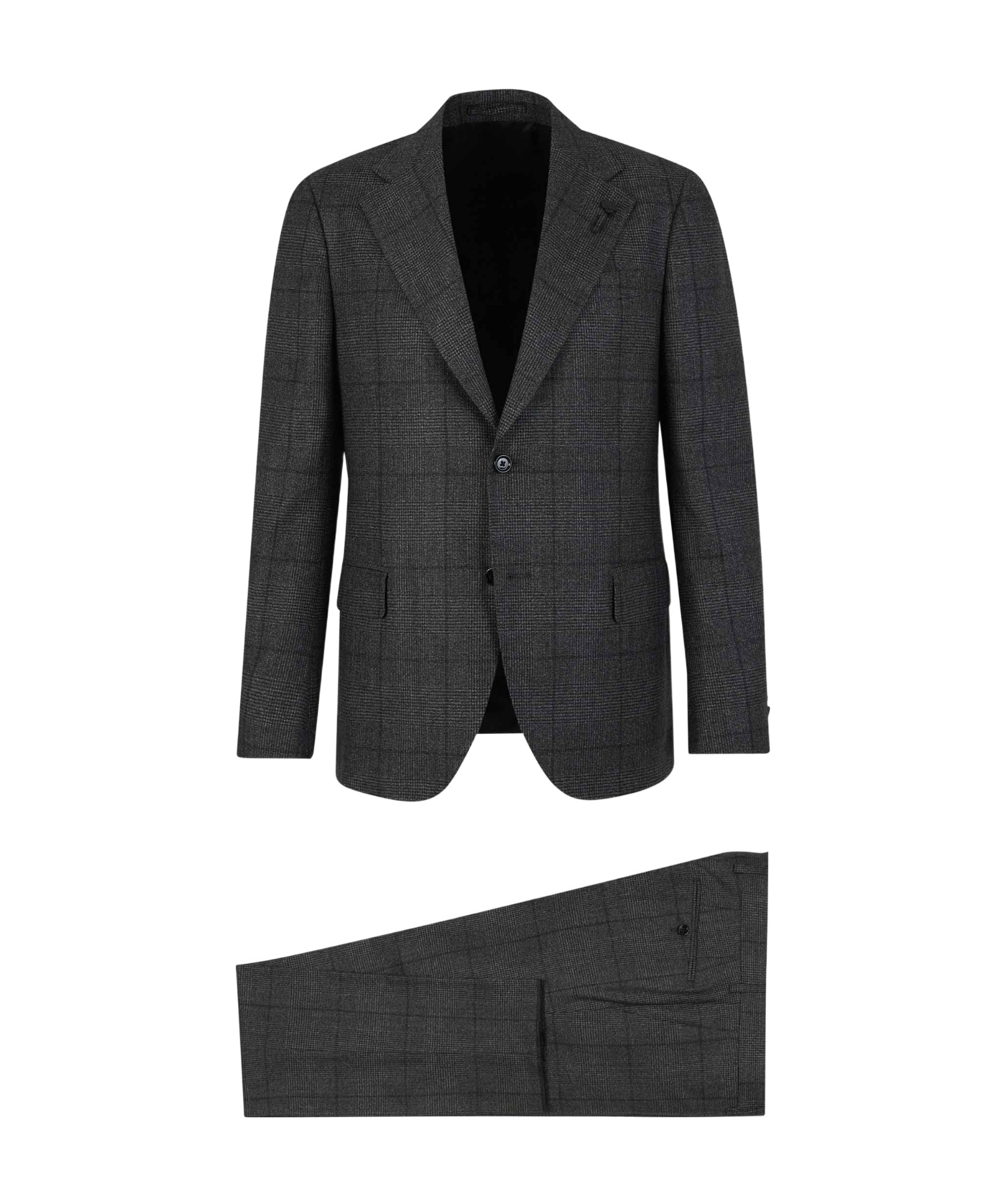 Lardini Checkered Pattern Suit In Gray