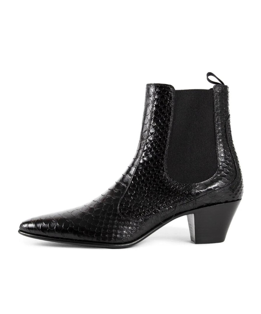Celine Pointy Boots In Black