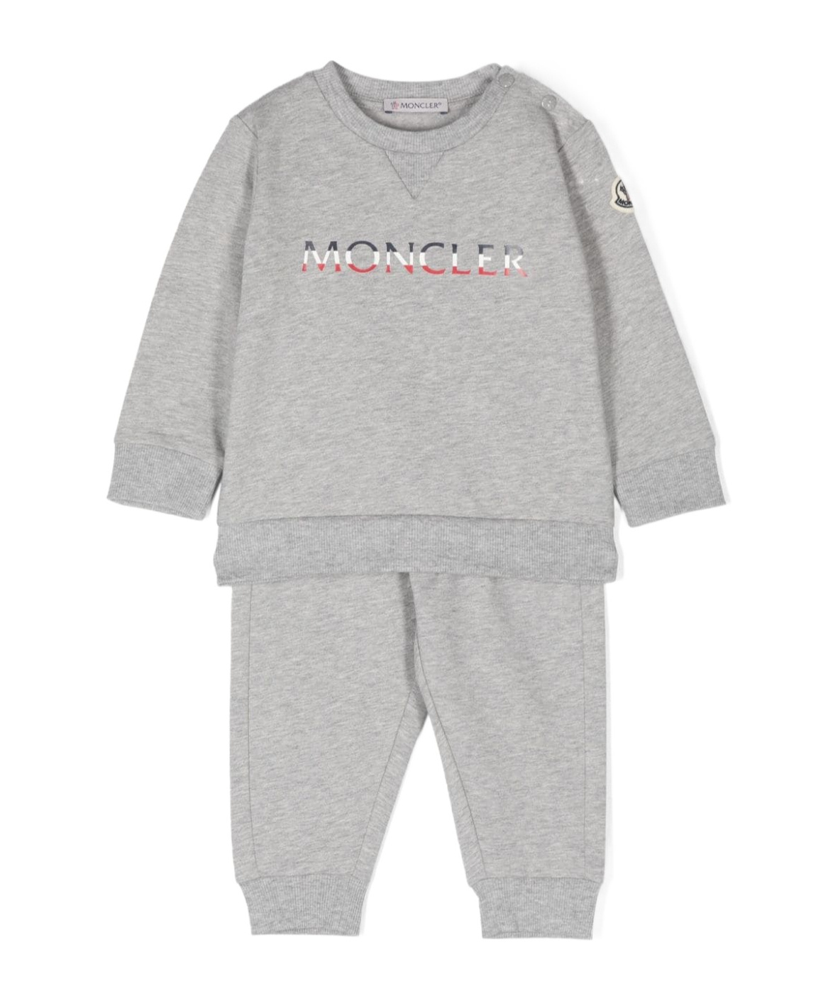 Moncler Logo Sportswear Set In Gray