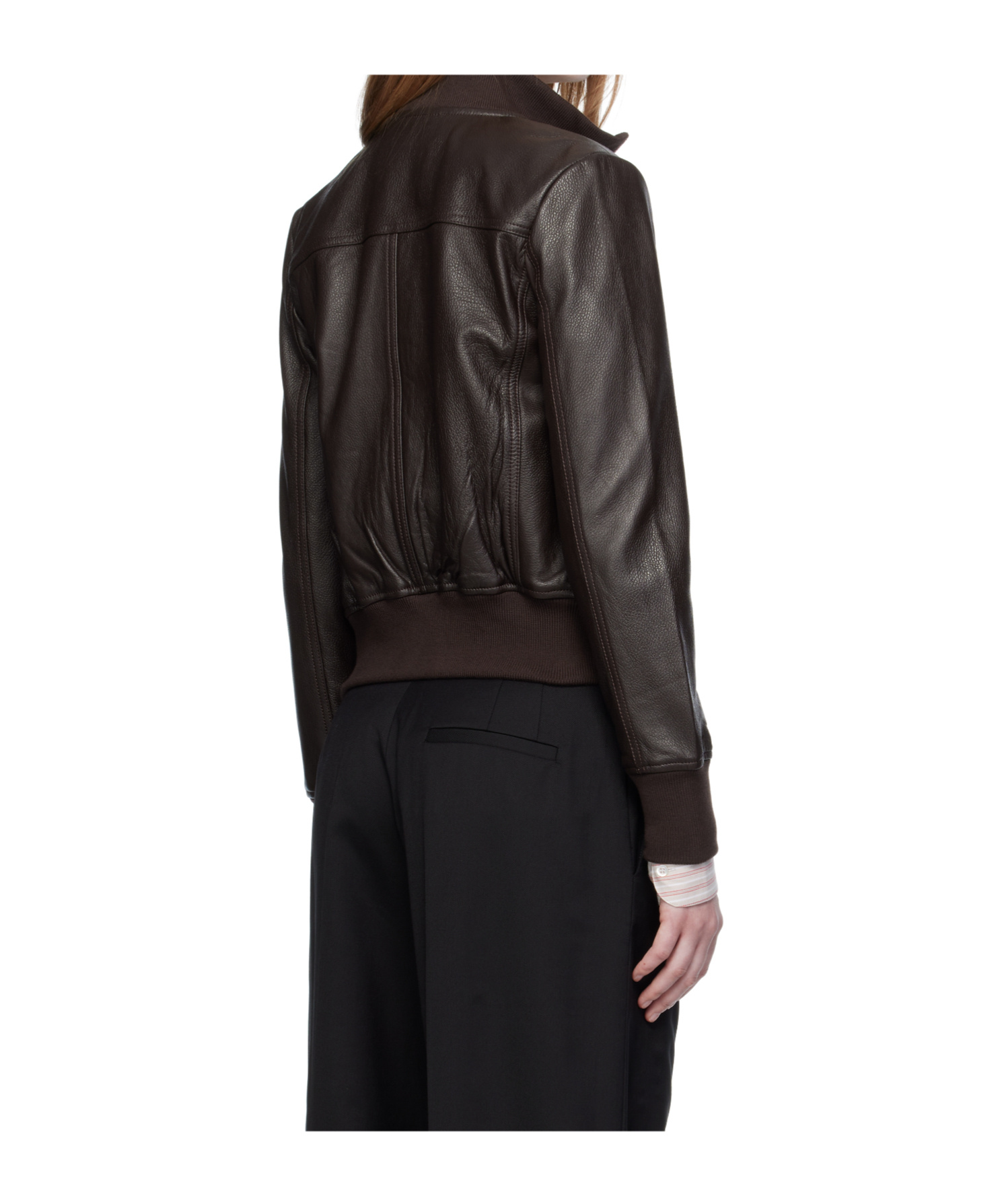 The Frankie Shop Tobias Leather Jacket In Black