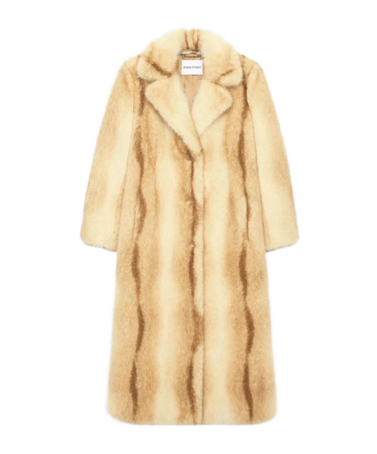 Stand Studio Nora Gradient Effect Buttoned Coat In Brown