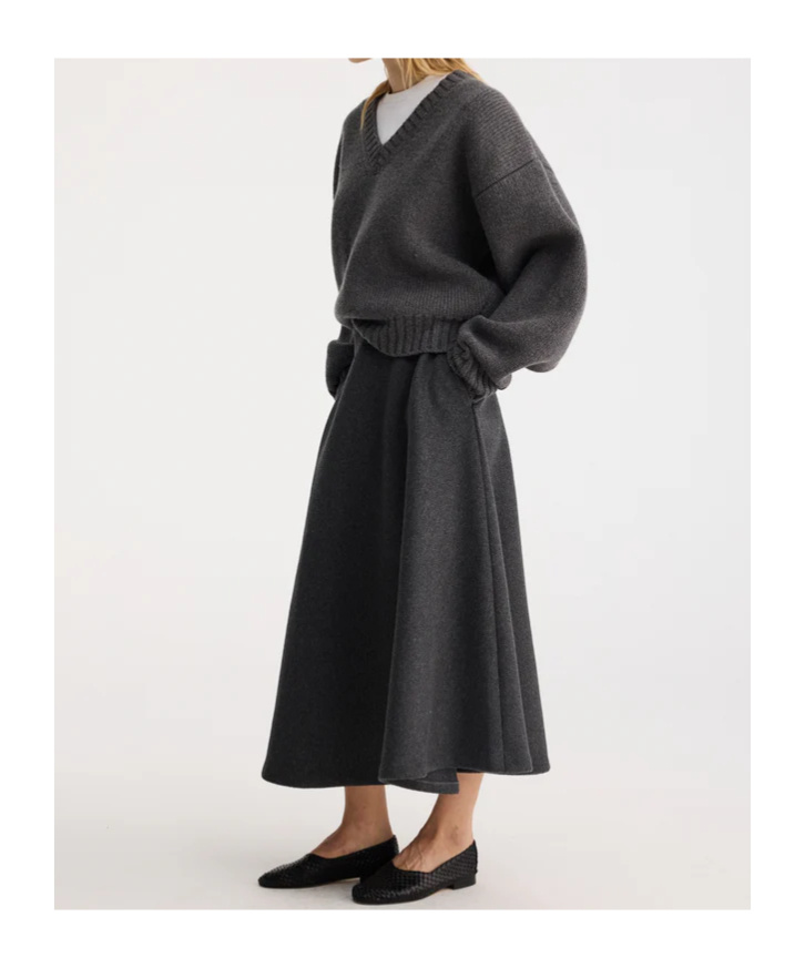 Rohe A-line Midi Skirt In Black