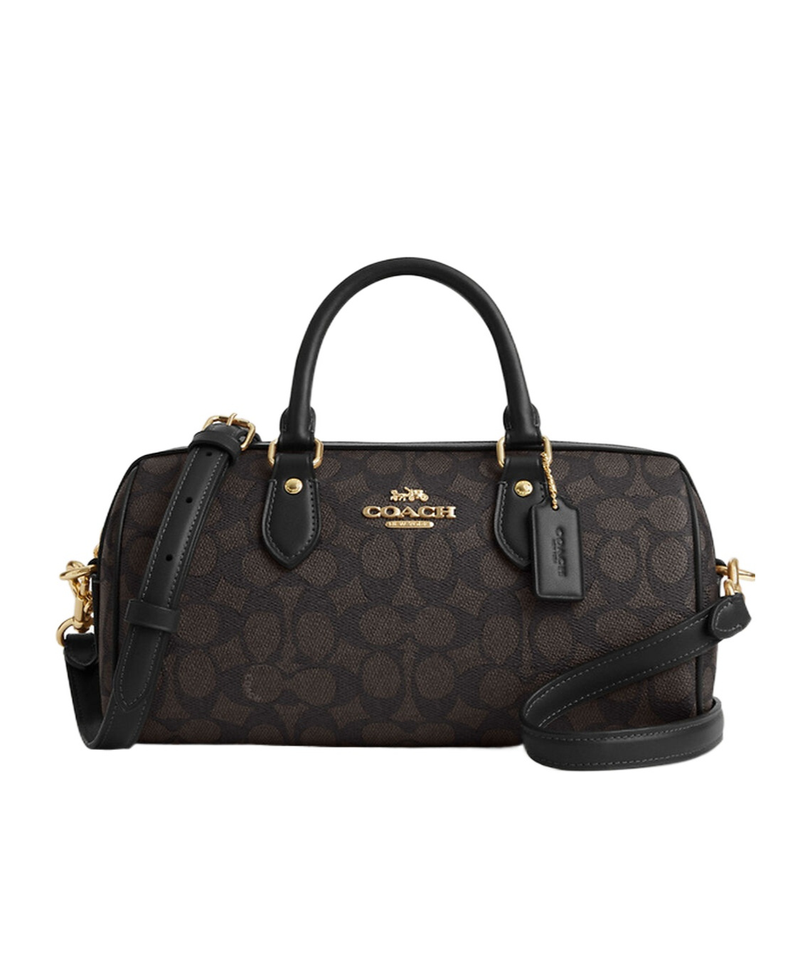 Coach Double Handle Shoulder Bag In Black