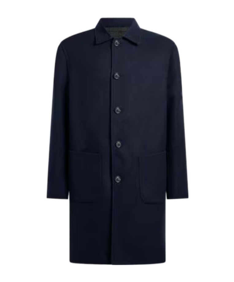 Etro Reversible Wool-blend Coat In Blue