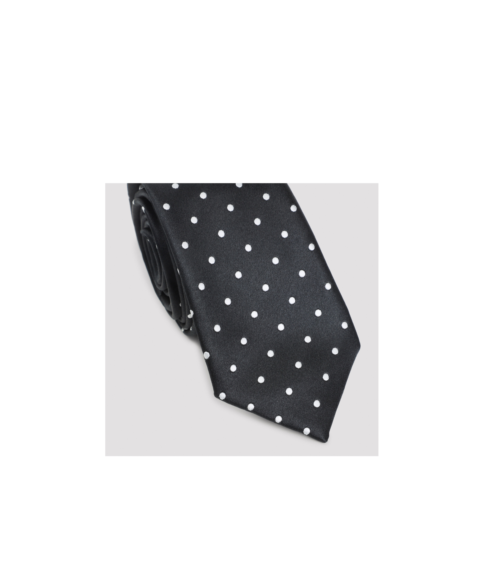 Tom Ford Polka Dot-jacquard Silk Tie In Black
