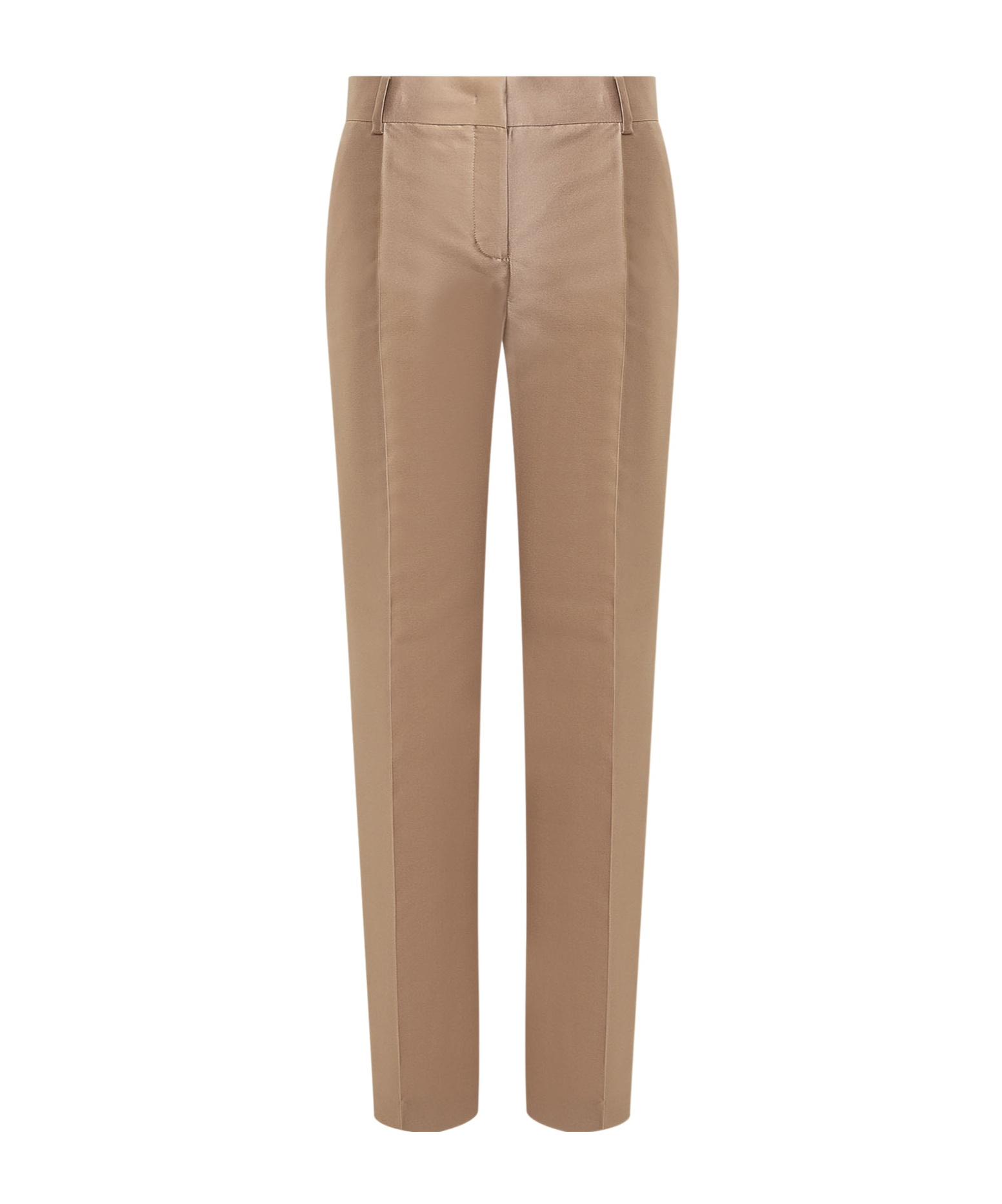 Alberta Ferretti Mikado Trousers In Brown