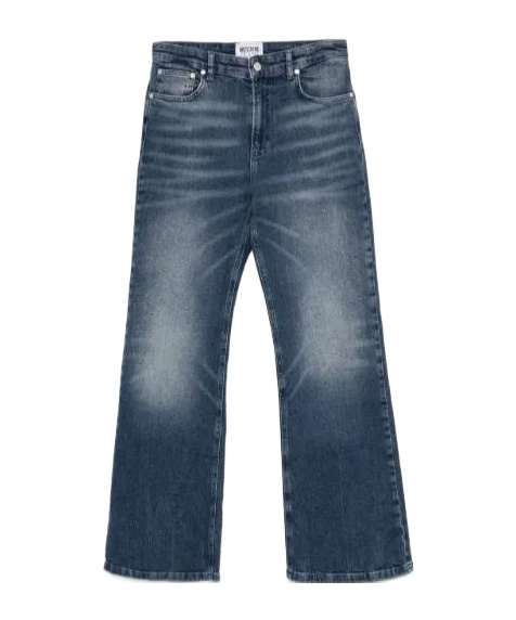 Moschino Denim Trousers With Belt Loops In Blue