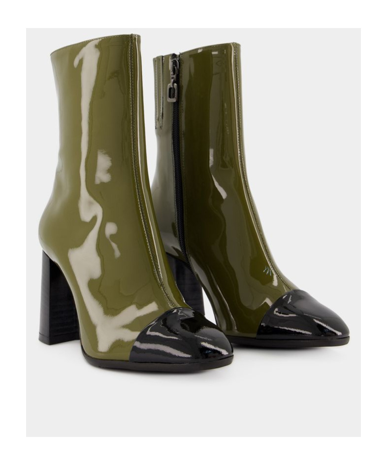 CAREL PARIS THICK HEELED SHORT BOOTS