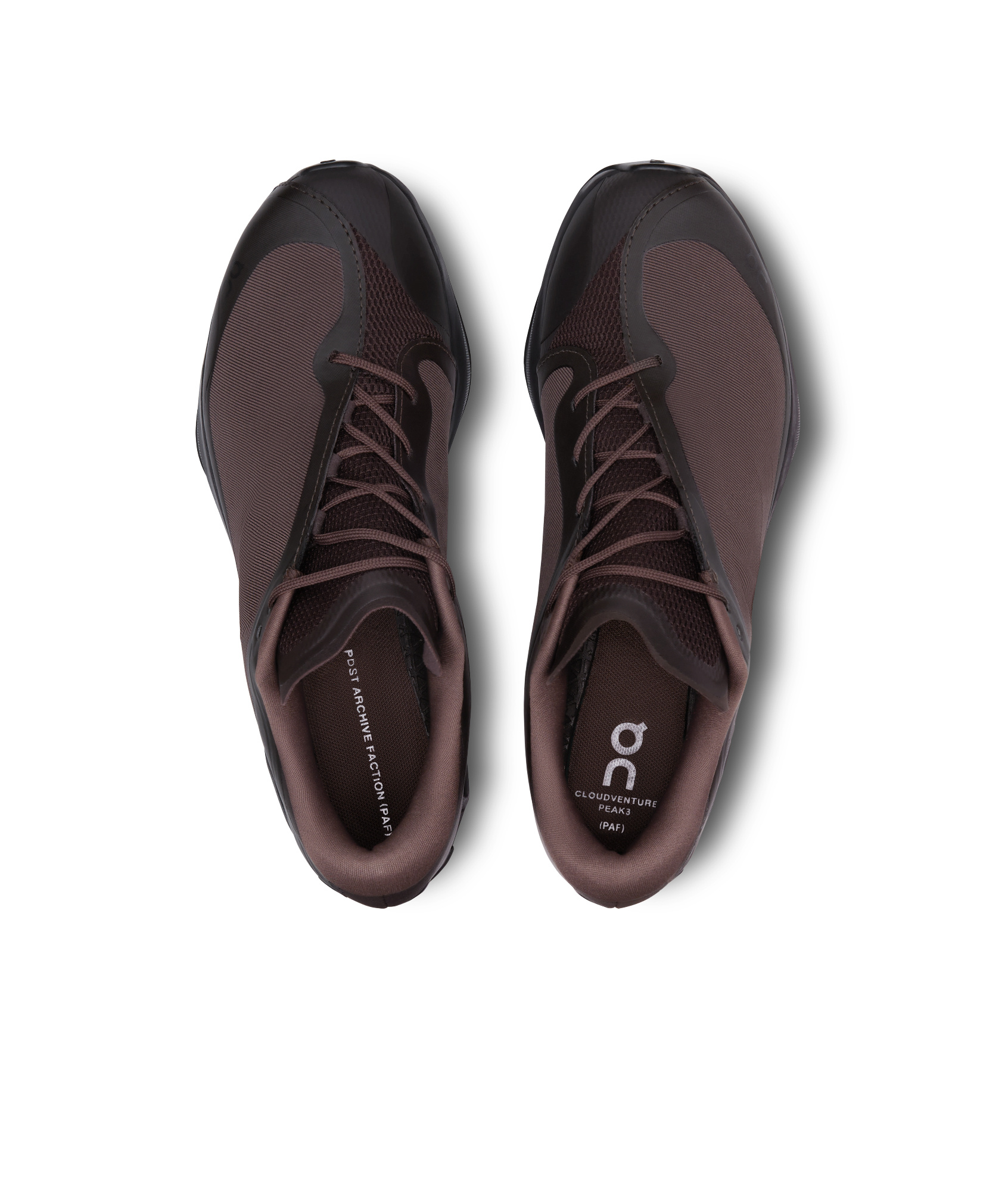 On Running X Paf Cloudventure Peak Sneakers In Cocoa Espresso