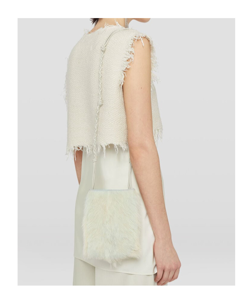 Jil Sander Small Tangle Body Bag In White