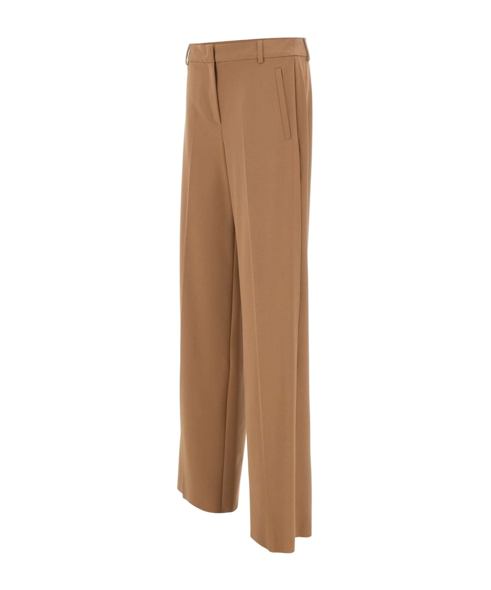 Marella Belt Loop Casual Pants In Brown