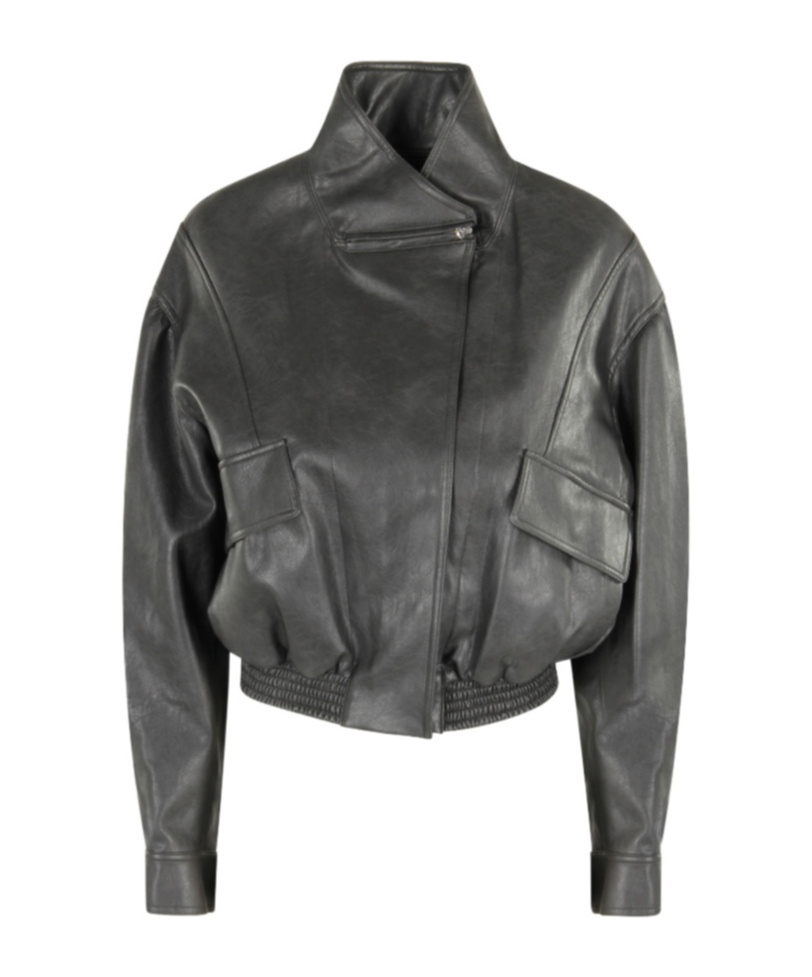 Low Classic Concealed-fastening Jacket In Gray
