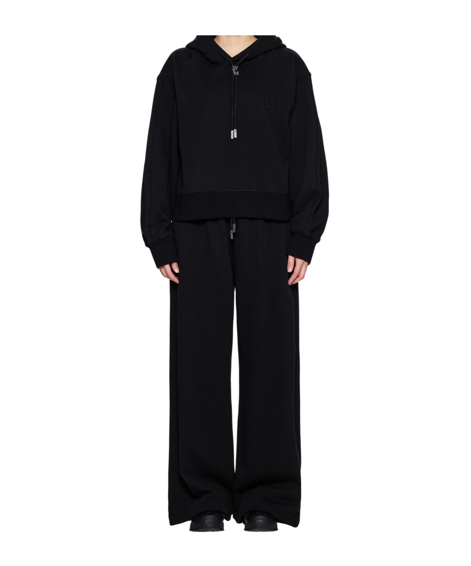 Wooyoungmi Logo Hooded Sweatshirt In Black