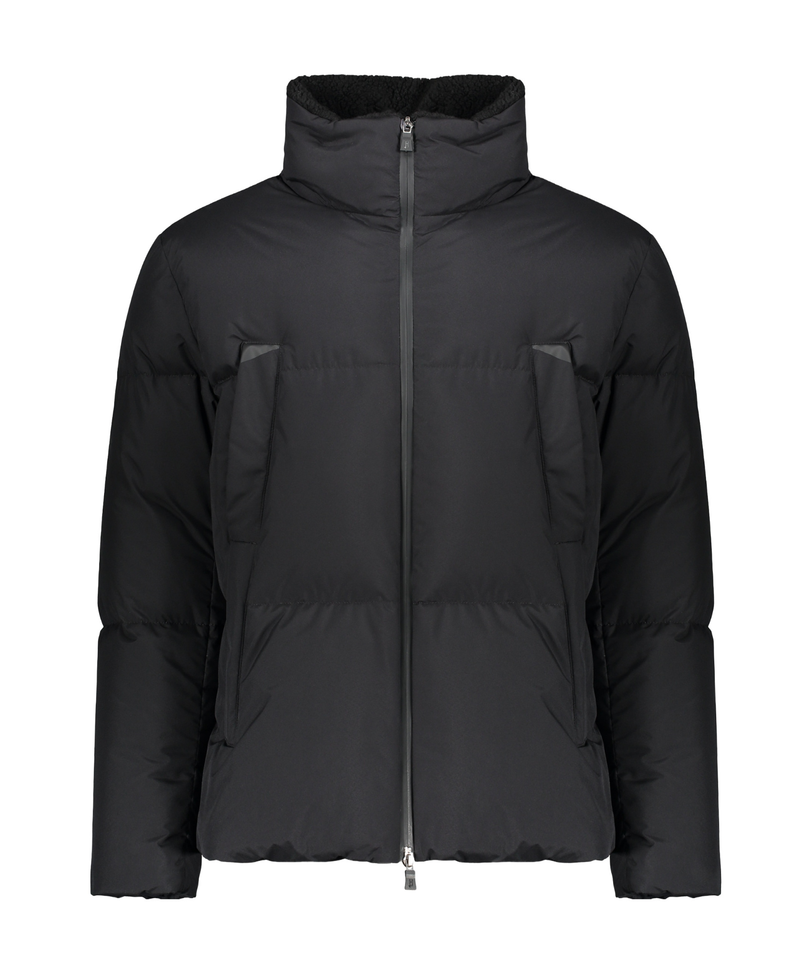 Herno Stand-collar Zip-up Jacket In Black