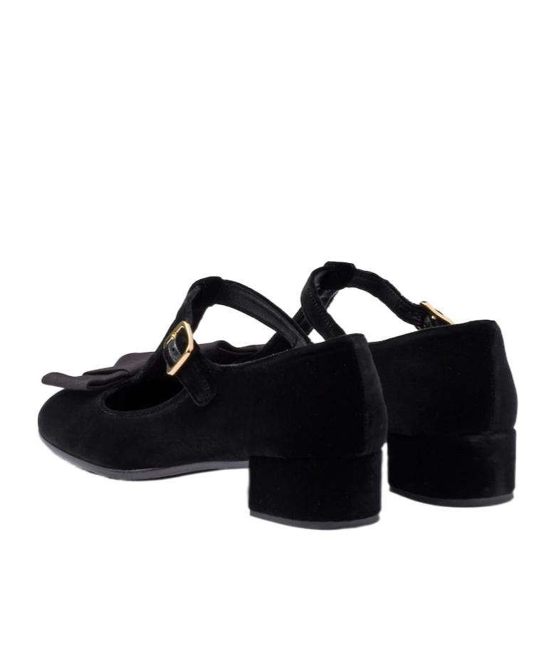 Shop Prada Velvet Pumps In Black