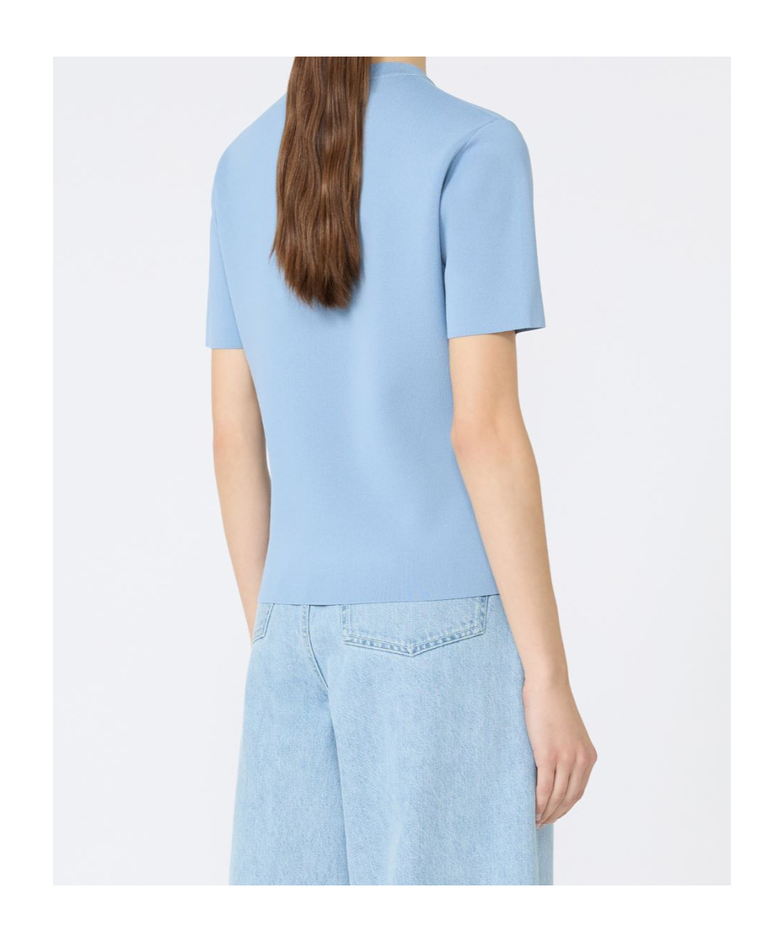 Max Mara Viscose Crêpe Yarn Jumper In Blue