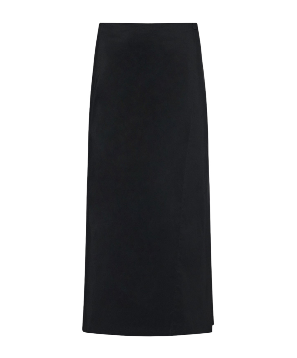 The Row Kavi Skirt Calf-length High-waisted Maxi Length In Black