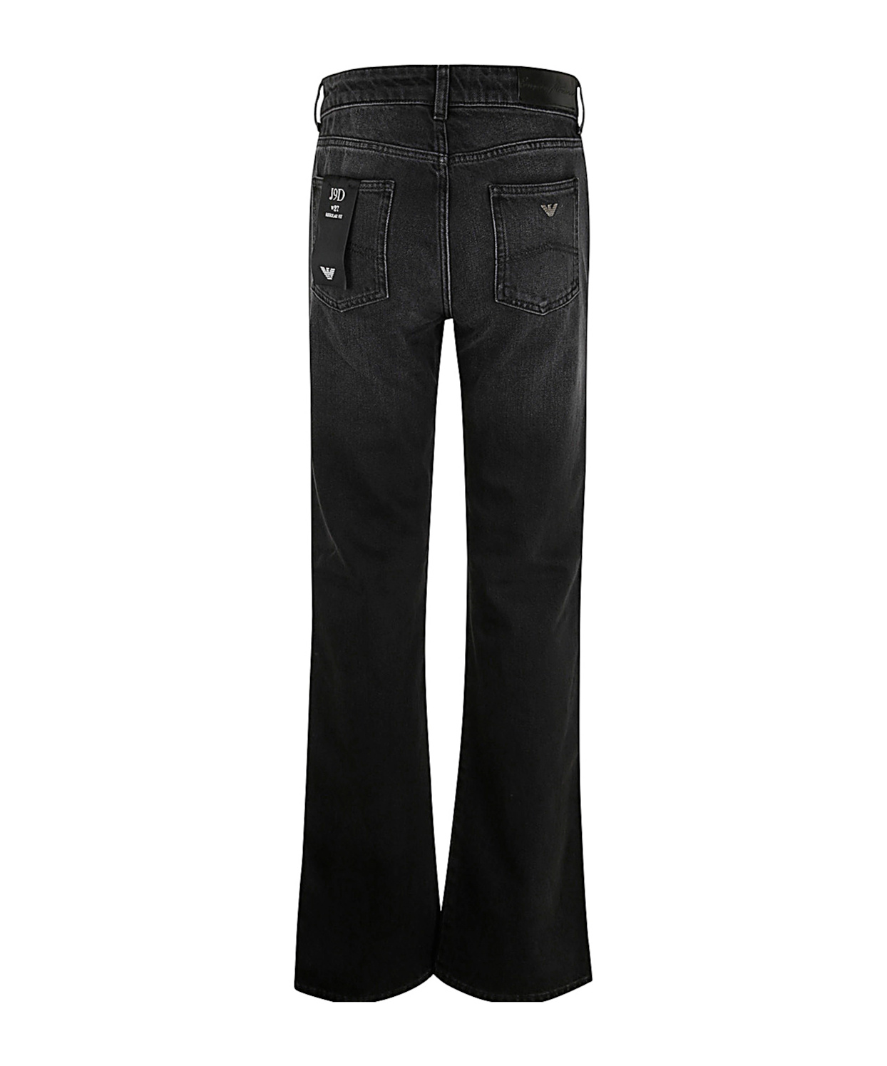 Shop Emporio Armani J9d Flared Jeans In Black