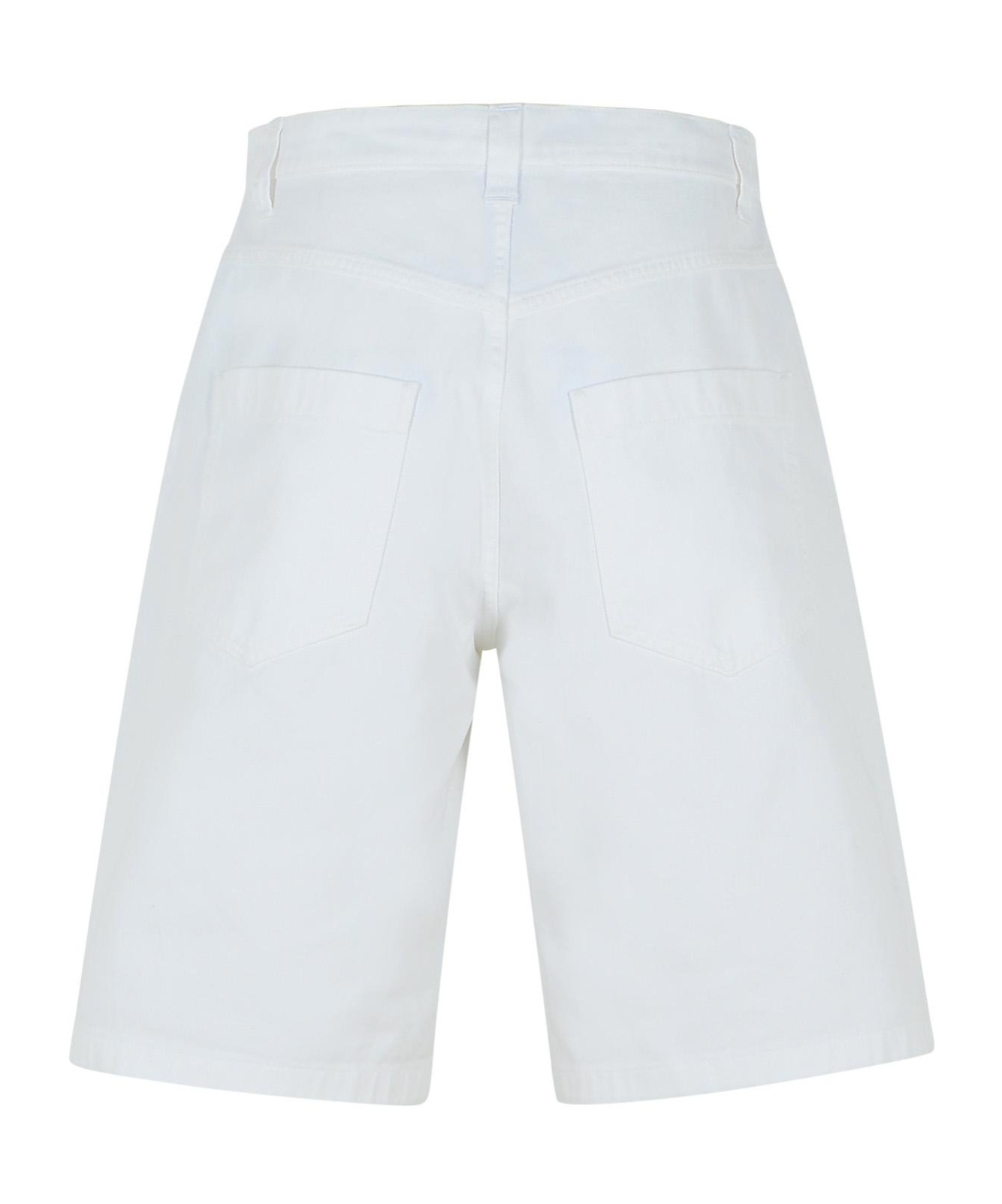 Moschino Belt-loop Denim Shorts In White