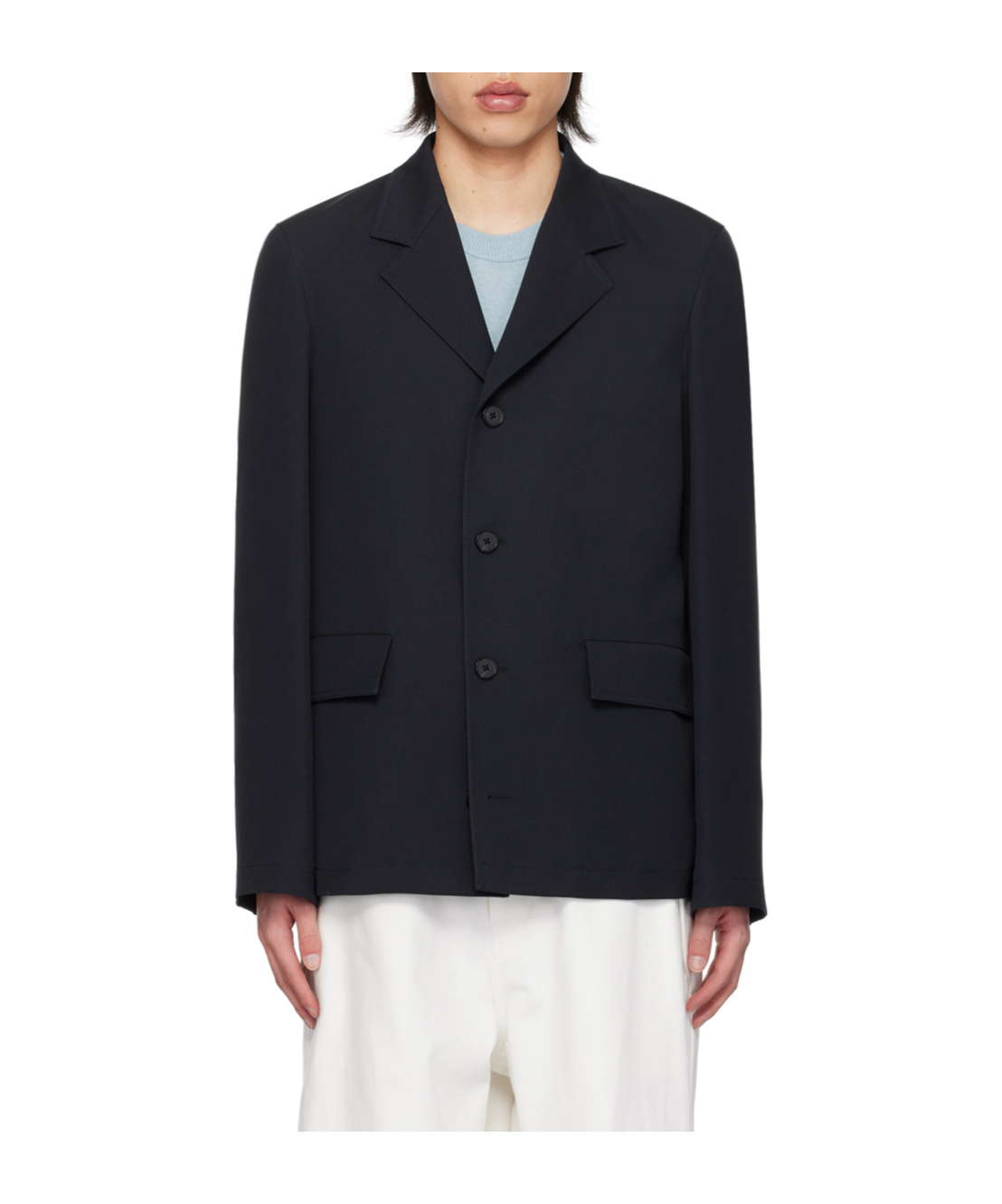 Jil Sander Men's Solid Suit Jacket In Black