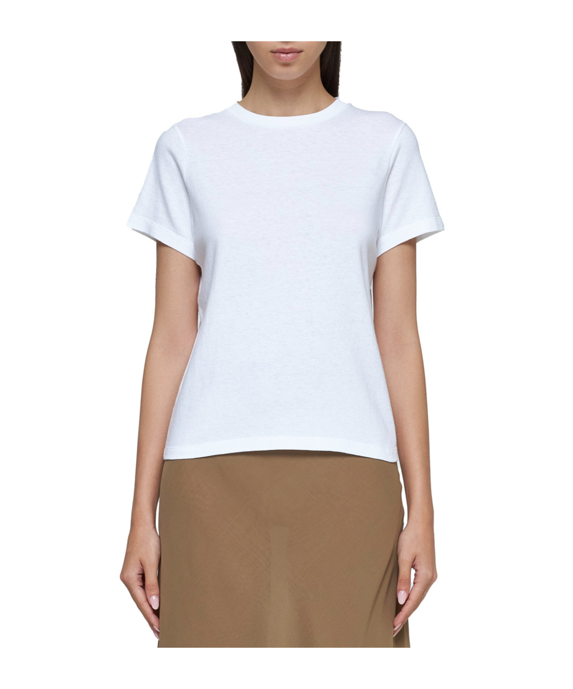 Khaite Devra Cotton Blend Jersey T-shirt In White
