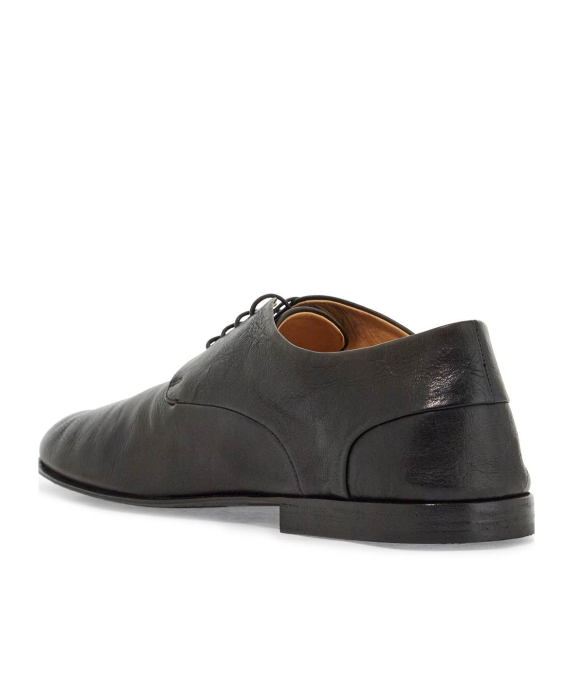 Marsèll Marsell Dark Brown Calfskin Derby With Leather Sole In Black