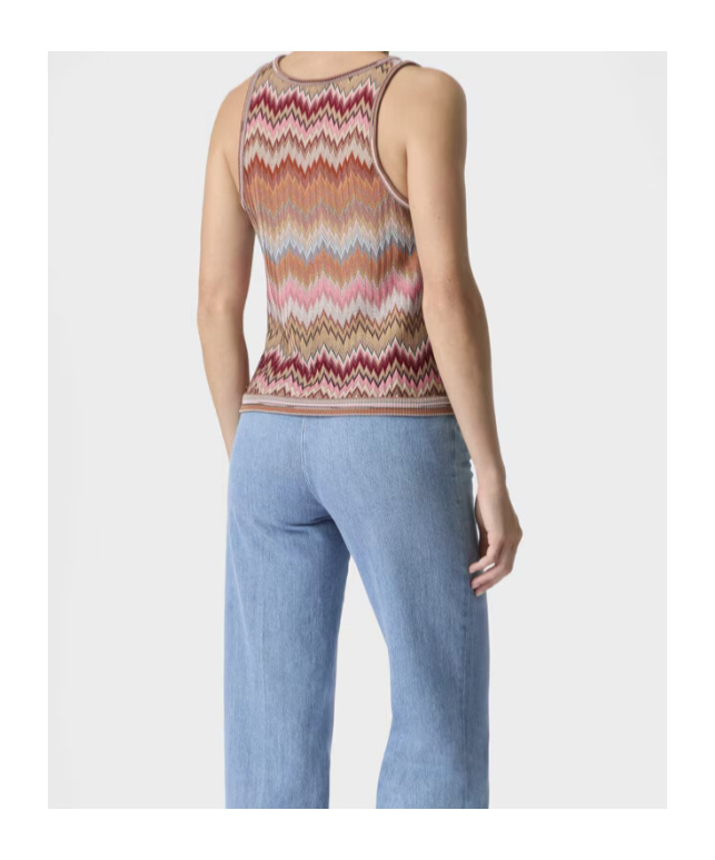 Missoni Snake-pattern Viscose Sleeveless Top In Multi