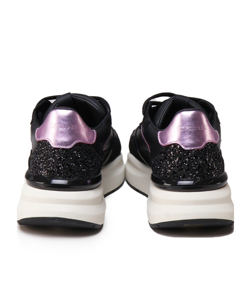 Crime London Laced Sneakers In Black