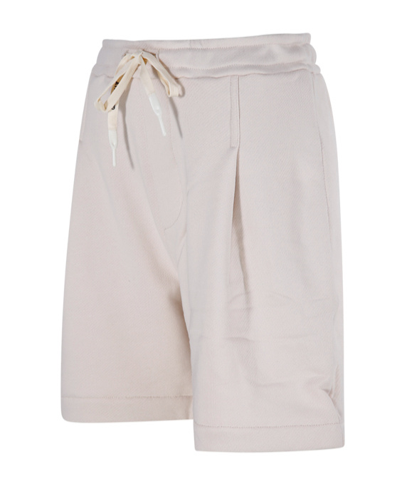A Paper Kid Logo Sports Shorts In White
