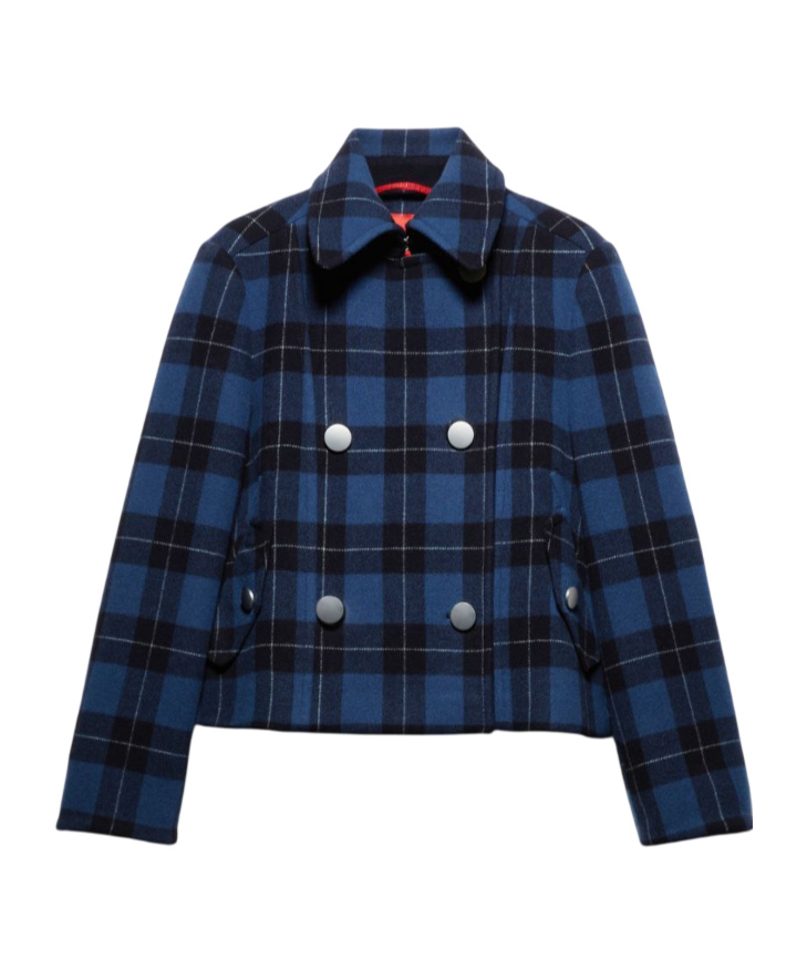 Maxco. Double-layer Wool Casual Jacket In Blue