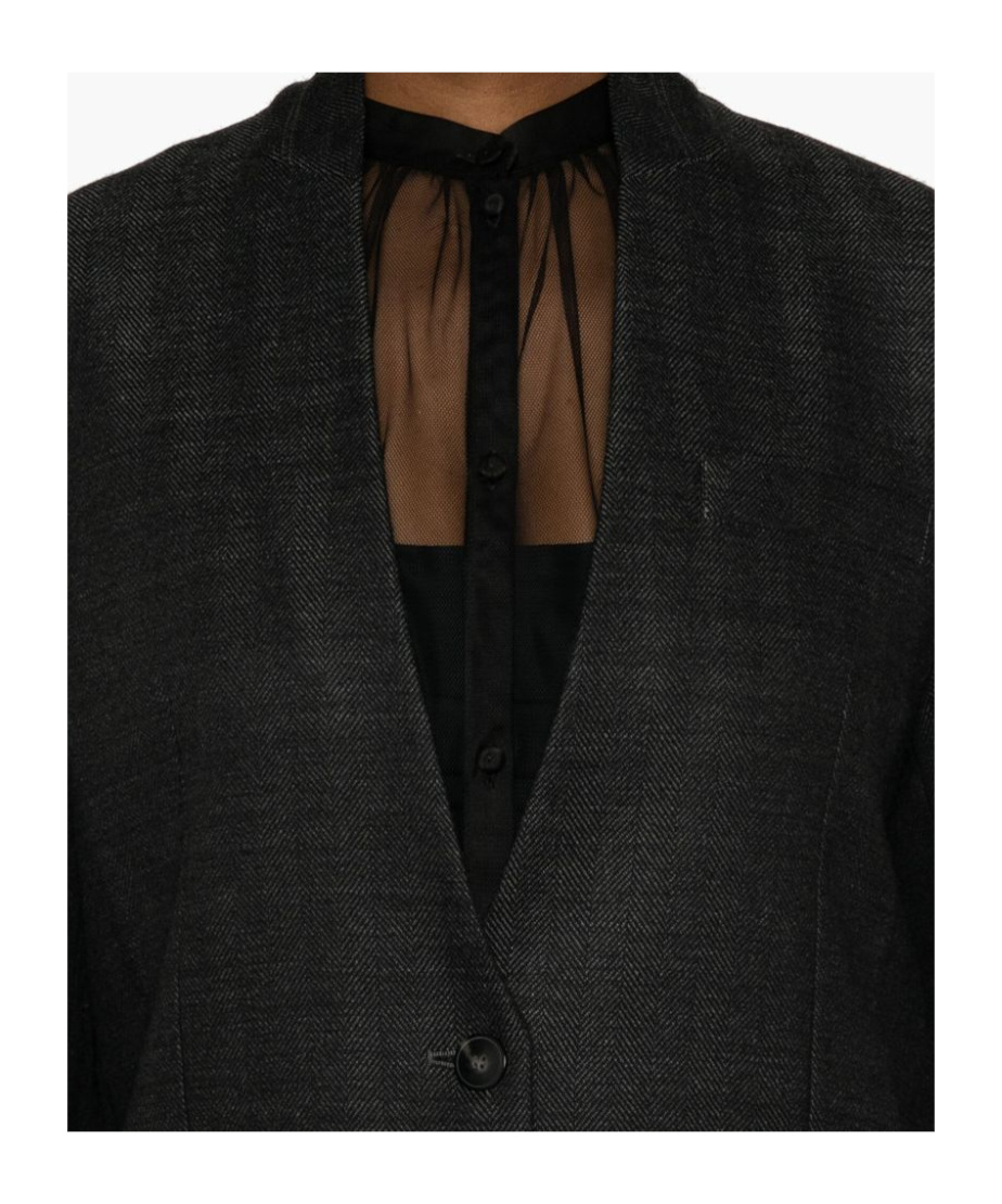 Shop Forte Forte Single-breasted Blazer In Black
