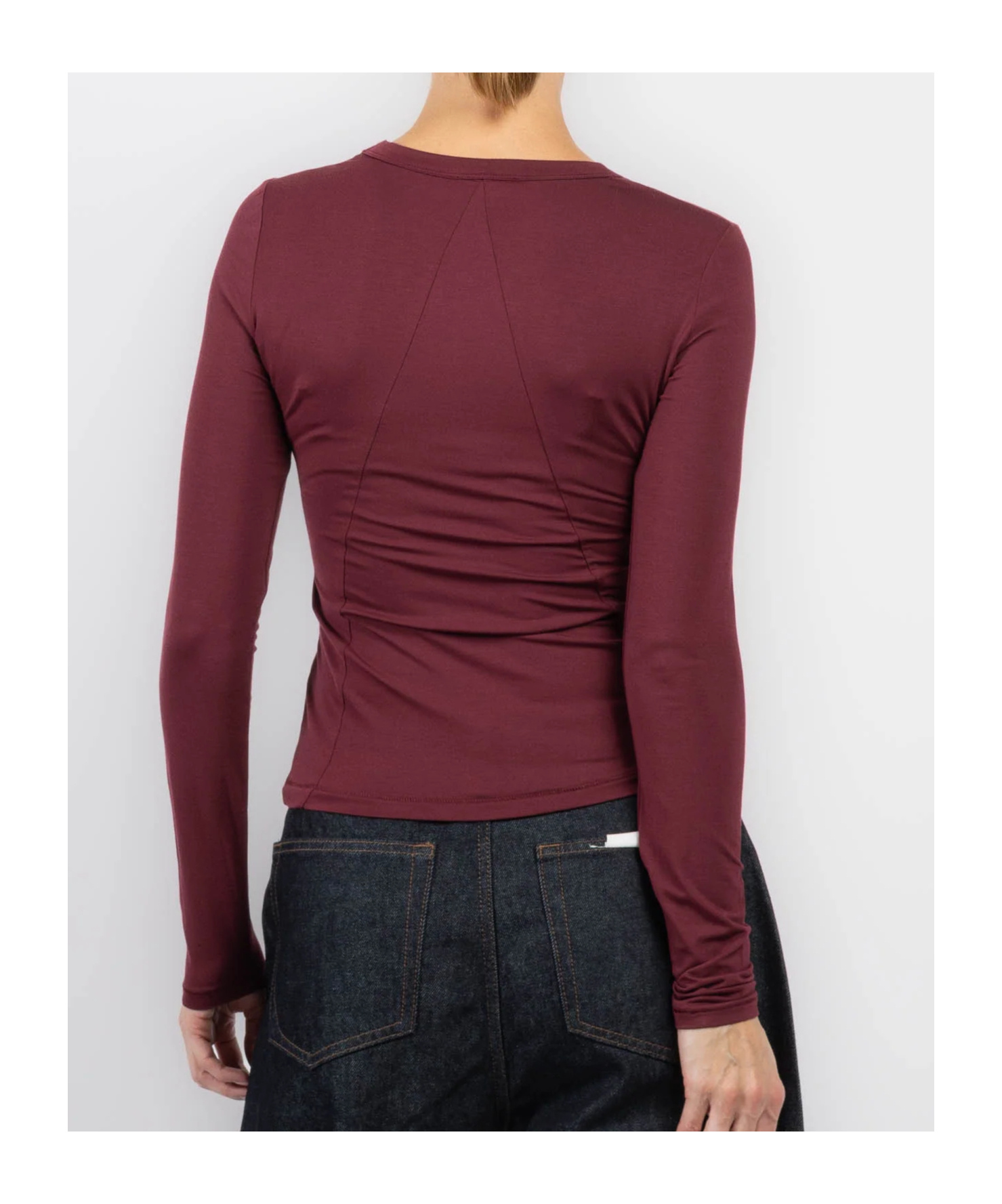 Rag & Bone Long Sleeve T-shirt In Burgundy