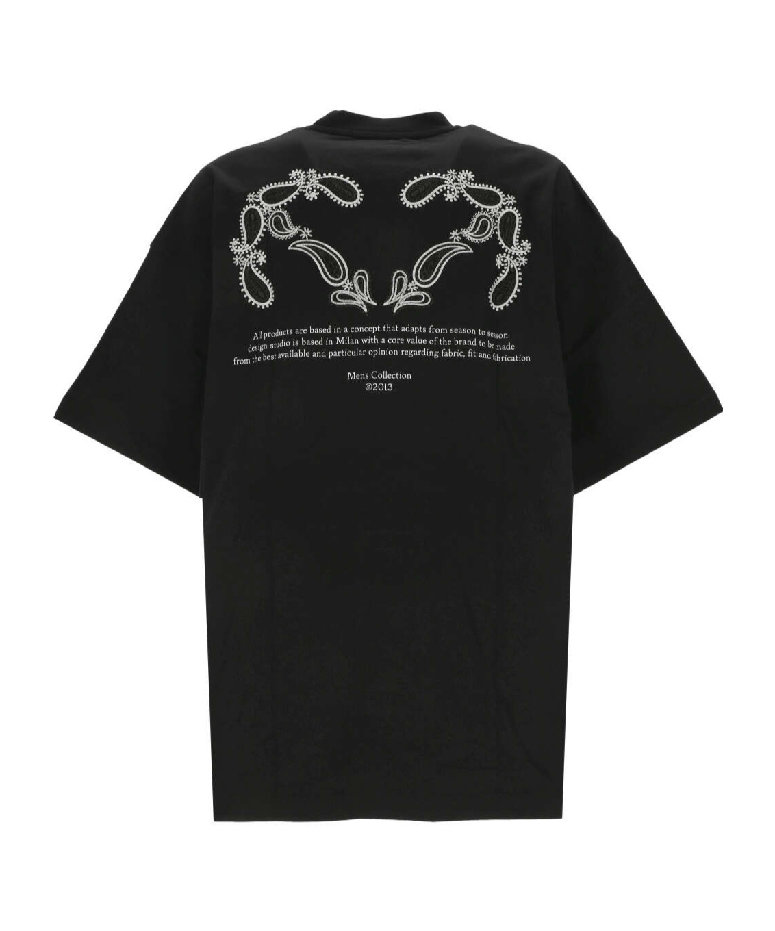 Shop Off-white Bandana Arrow Cotton T-shirt In Black
