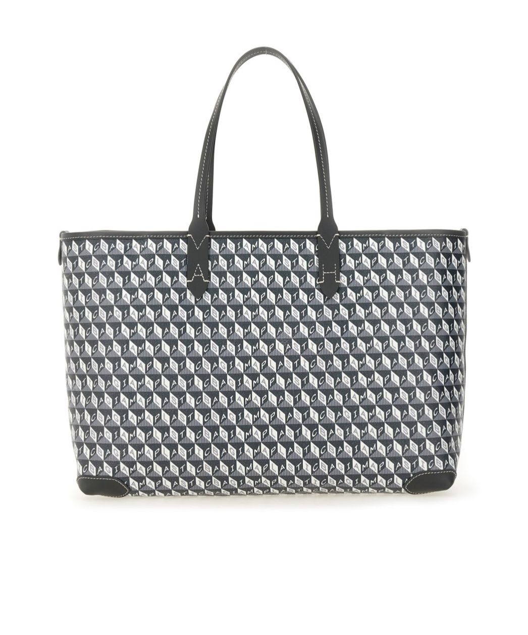 Anya Hindmarch I Am A Plastic Bag Zipped Motif Tote Bag In Black