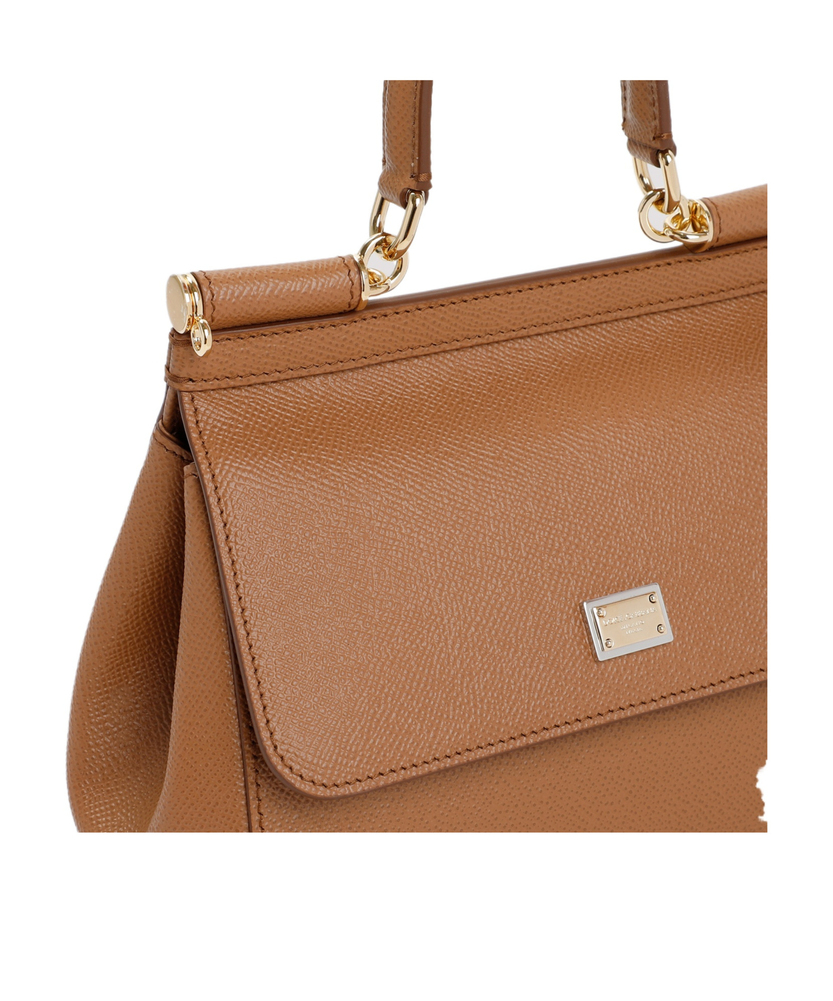 Dolce & Gabbana Small Sicily Shoulder Bag In Brown