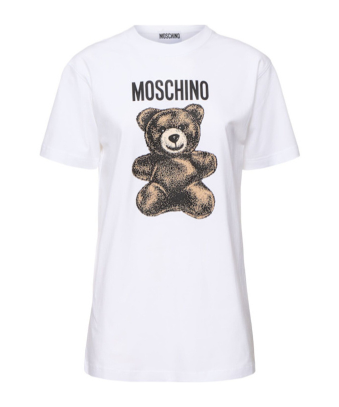 Moschino Logo Printed Cotton Jersey T-shirt