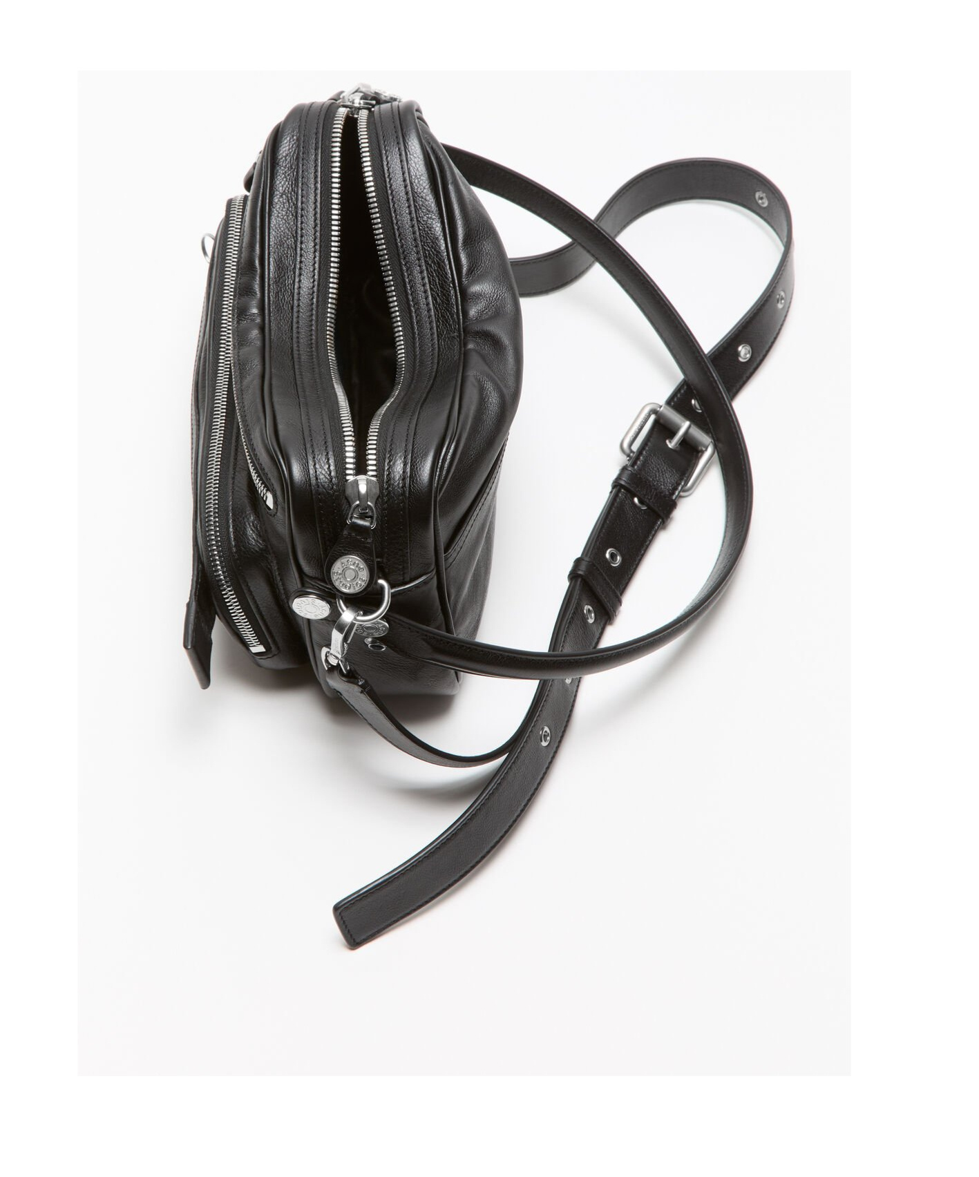 Acne Studios Small Camero Leather Shoulder Bag In Black