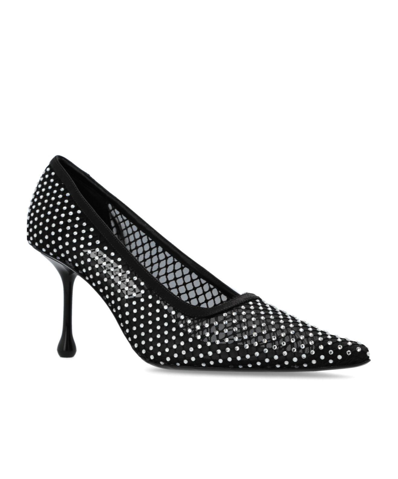 Jimmy Choo Ixia 95 Mesh Dã©colletã© In Black