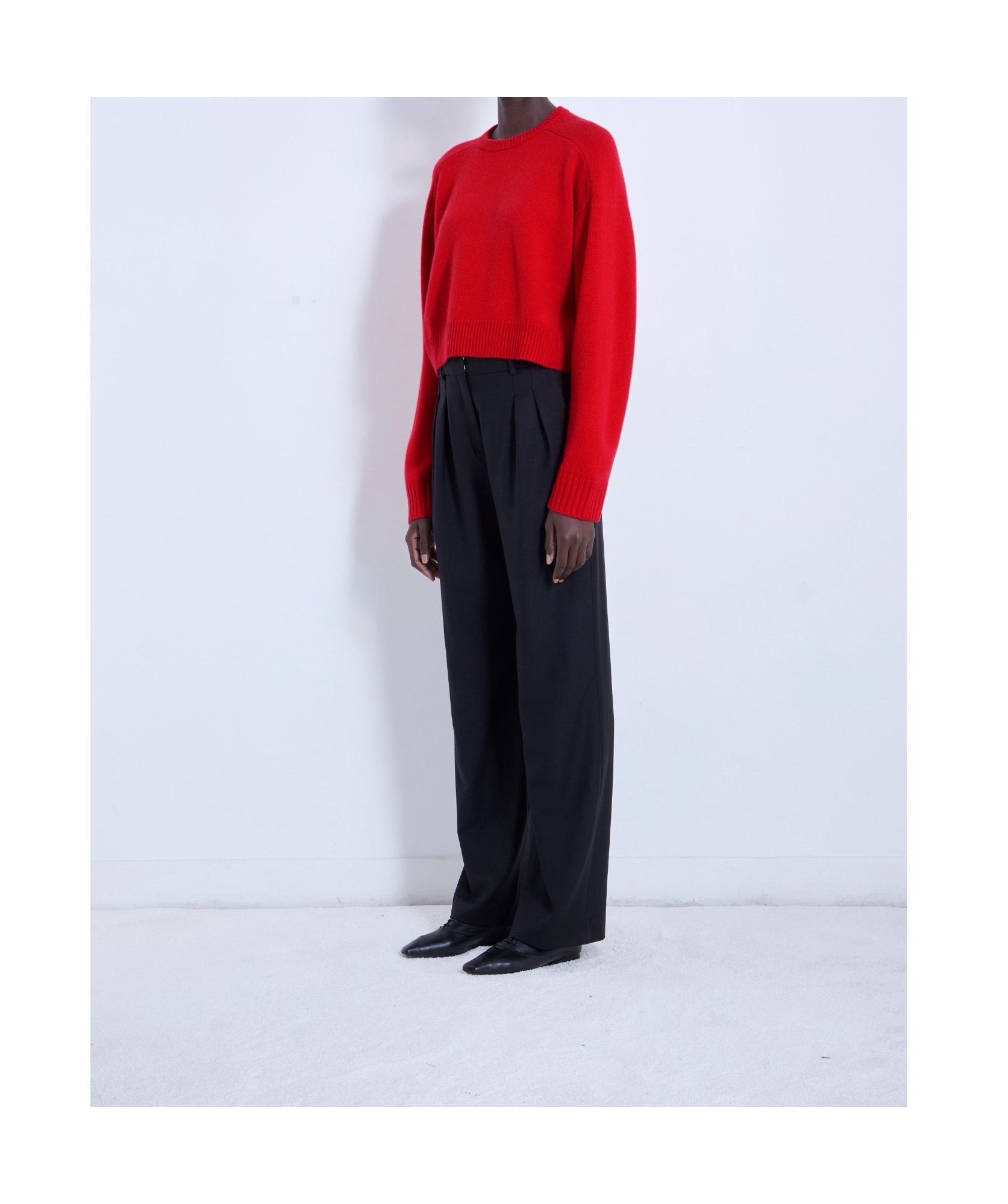 Loulou Studio Long-sleeved Sweater In Red