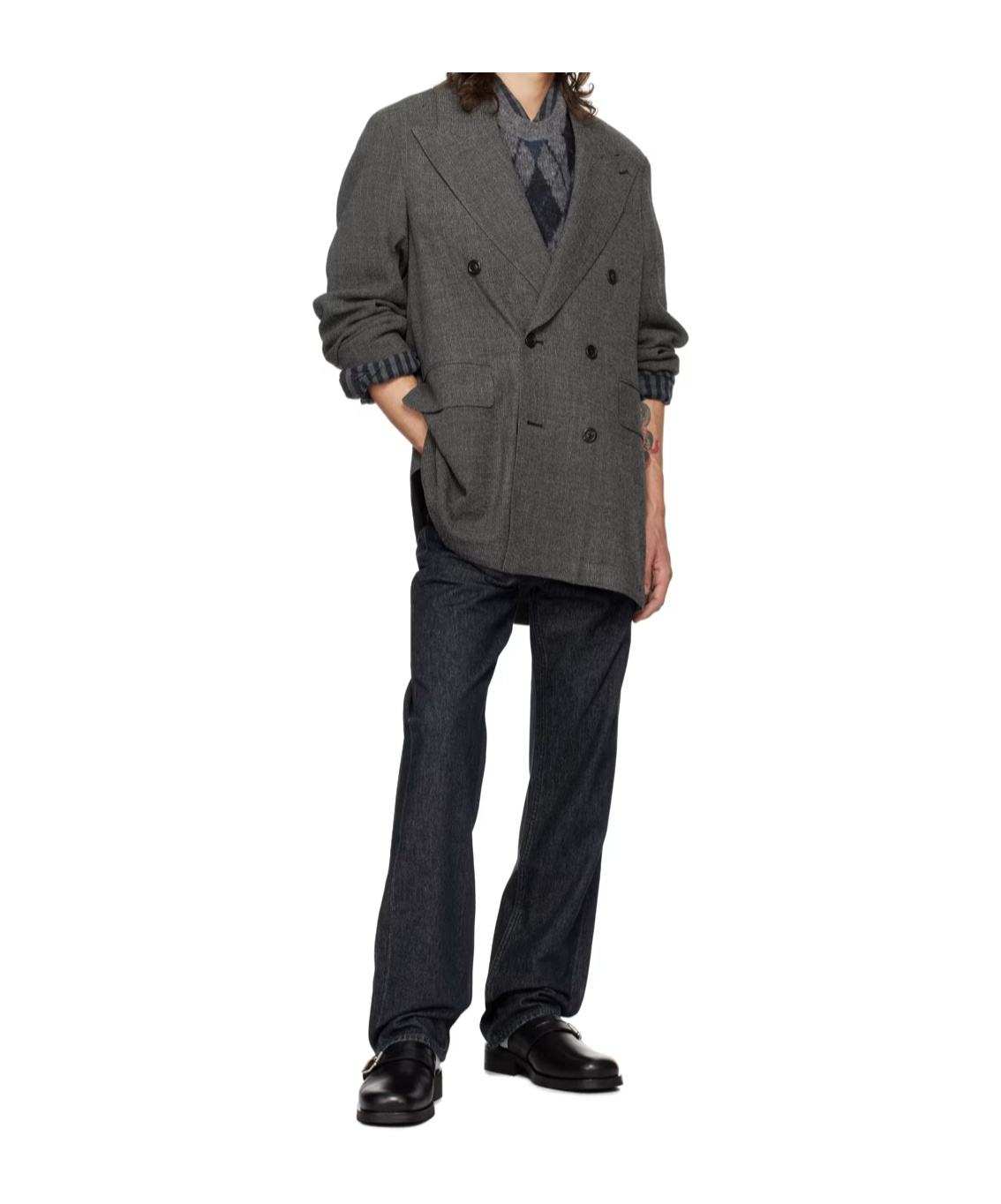 Our Legacy Sharp Db Double-breasted Blazer In Black